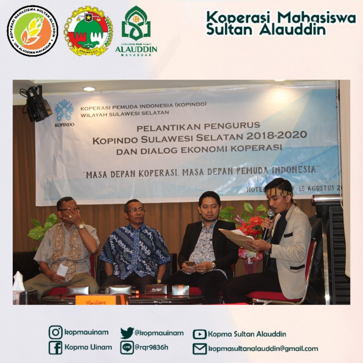 Lantik Pengurus Kopindo Sulsel, Masa Depan Koperasi Lebih Cerah