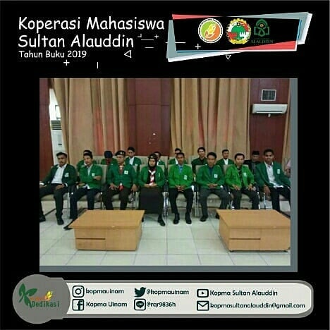 Rektor Melantik Ketua UKM Kopma Sultan Alauddin TB 2019