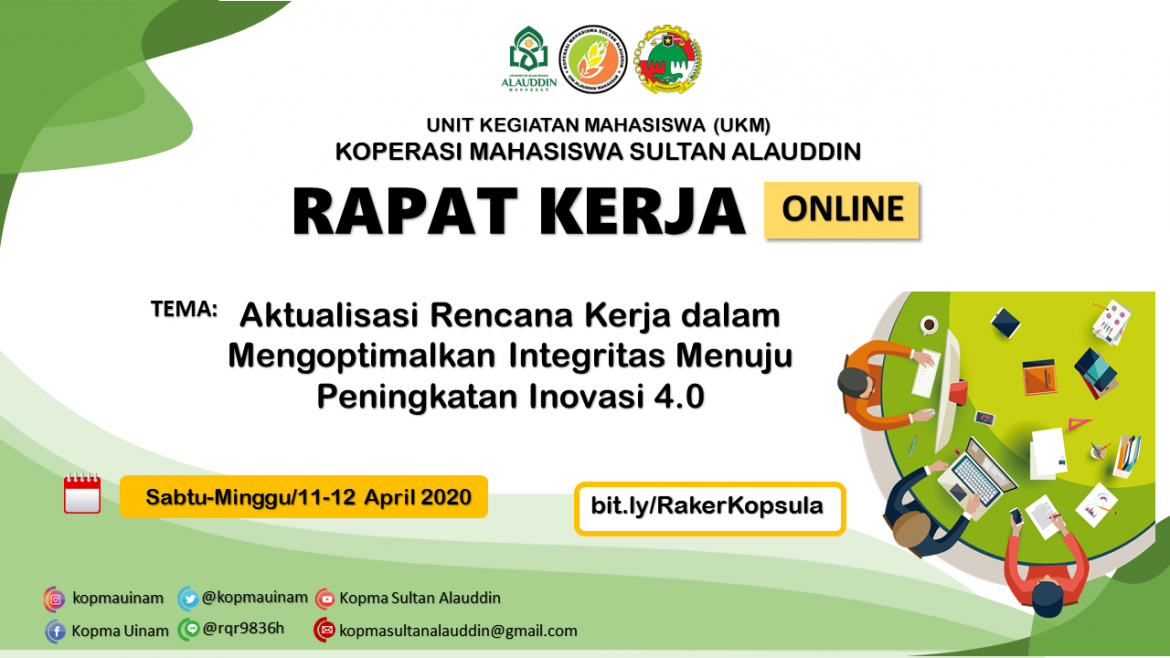 Kopma Sultan Alauddin Tahun Buku 2020 laksanakan Rapat Kerja Online  ditengah Virus Covid-19