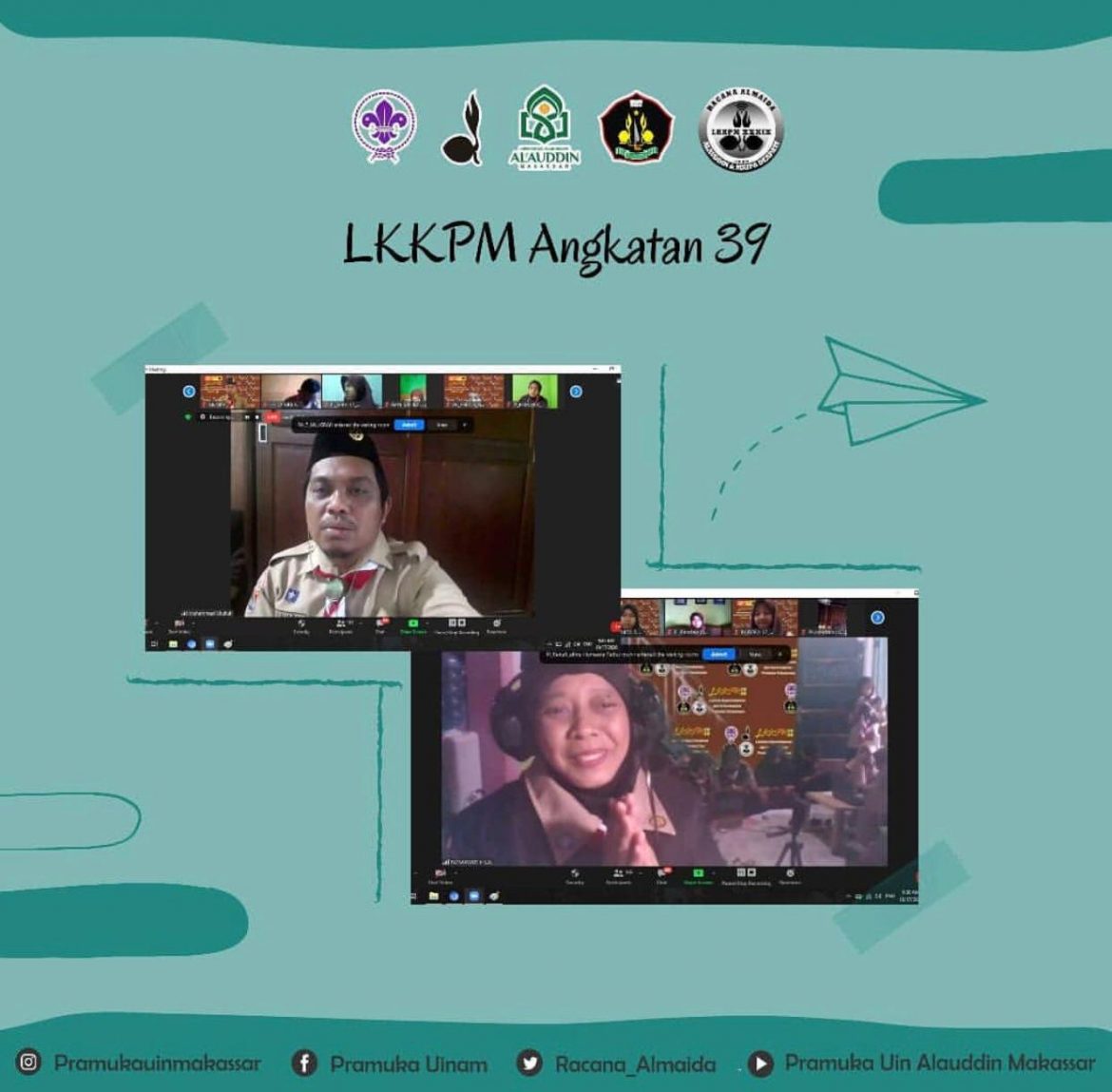 Pramuka UIN Alauddin Makassar Pengadakan kegiatan Penerimaan Anggota Baru (LKKPM) Secara Virtual