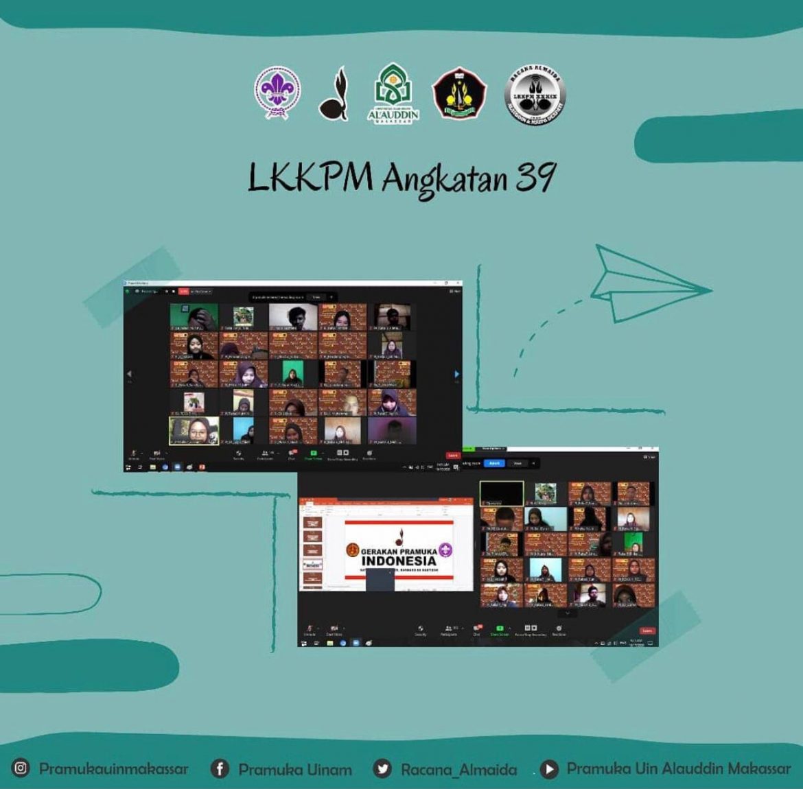 Pramuka UIN Alauddin Makassar Pengadakan kegiatan Penerimaan Anggota Baru (LKKPM) Secara Virtual