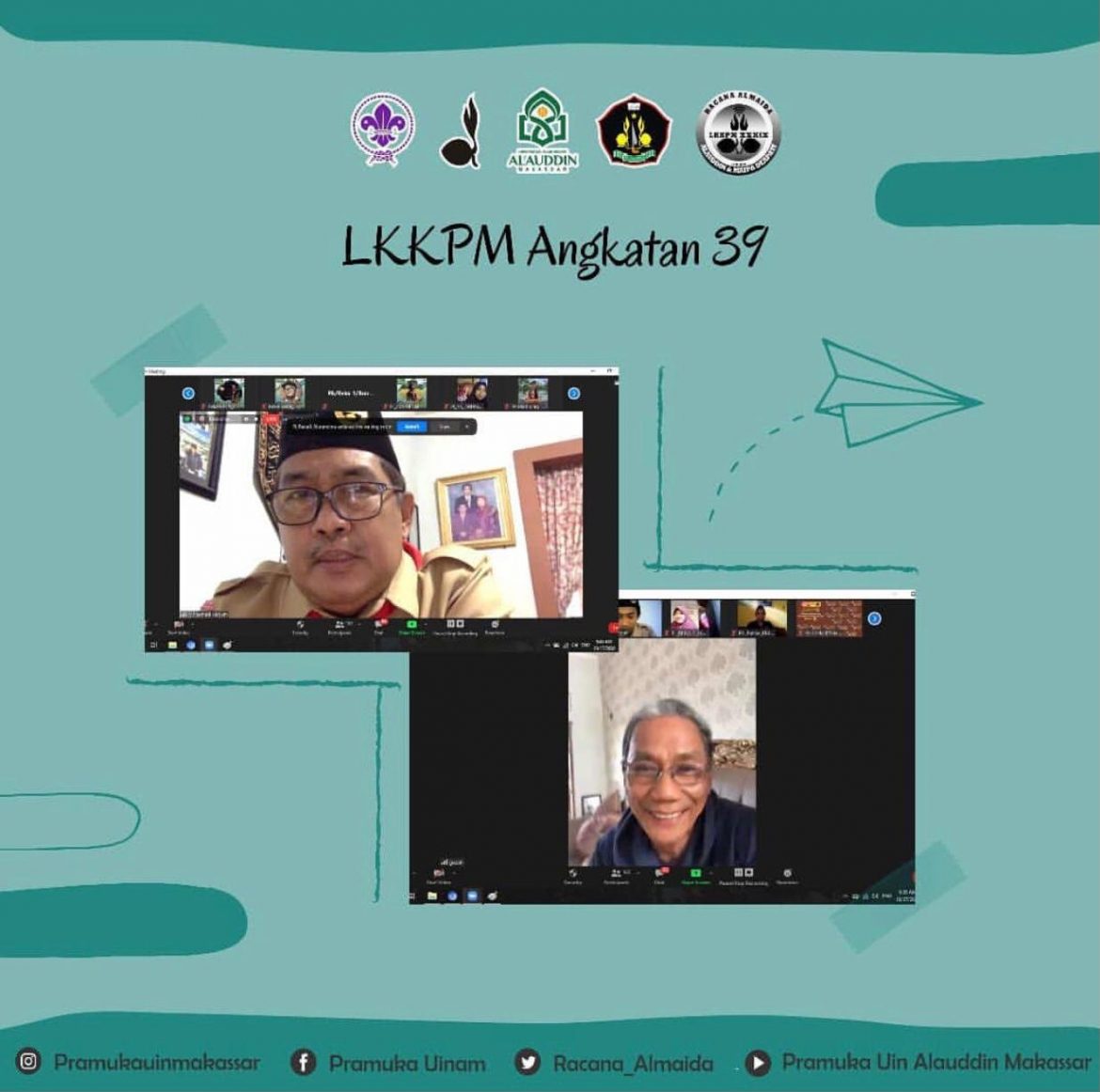 Pramuka UIN Alauddin Makassar Pengadakan kegiatan Penerimaan Anggota Baru (LKKPM) Secara Virtual