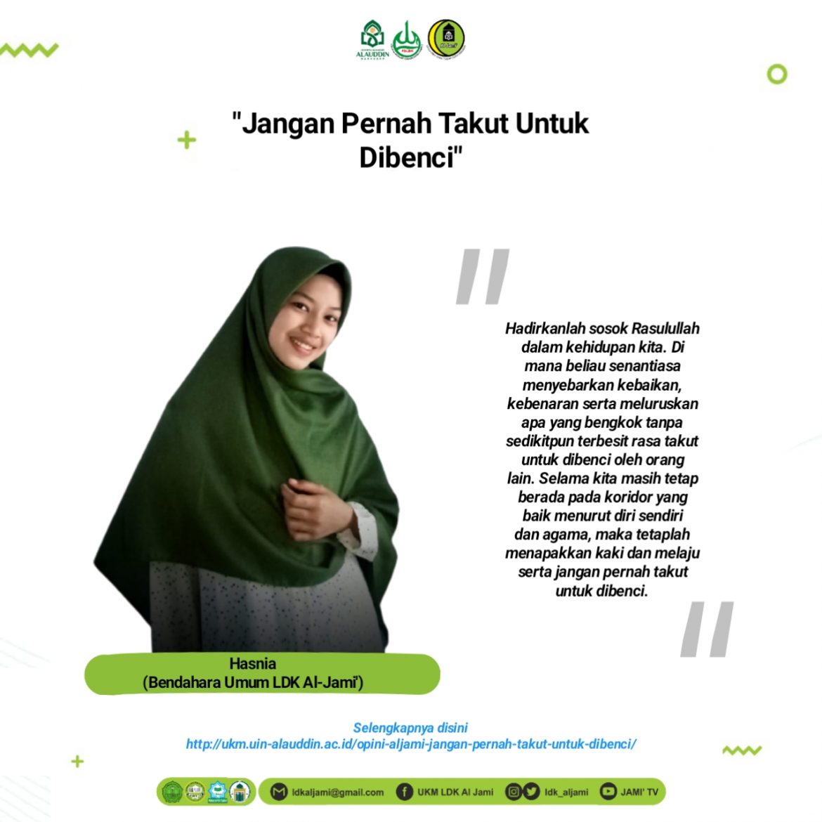 Jangan Pernah Takut Untuk Dibenci