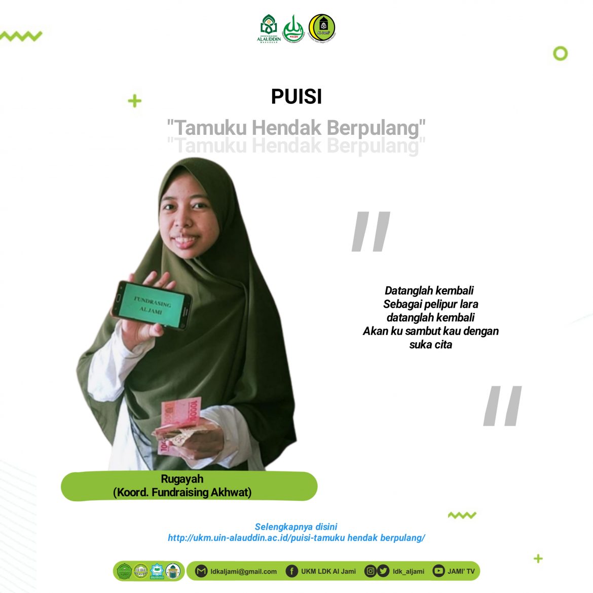 Tamuku hendak berpulang