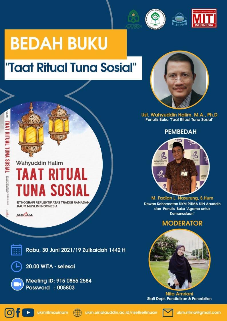 BEDAH BUKU, UKM RITMA MENGHADIRKAN PEMATERI LANGSUNG DARI PENULISNYA