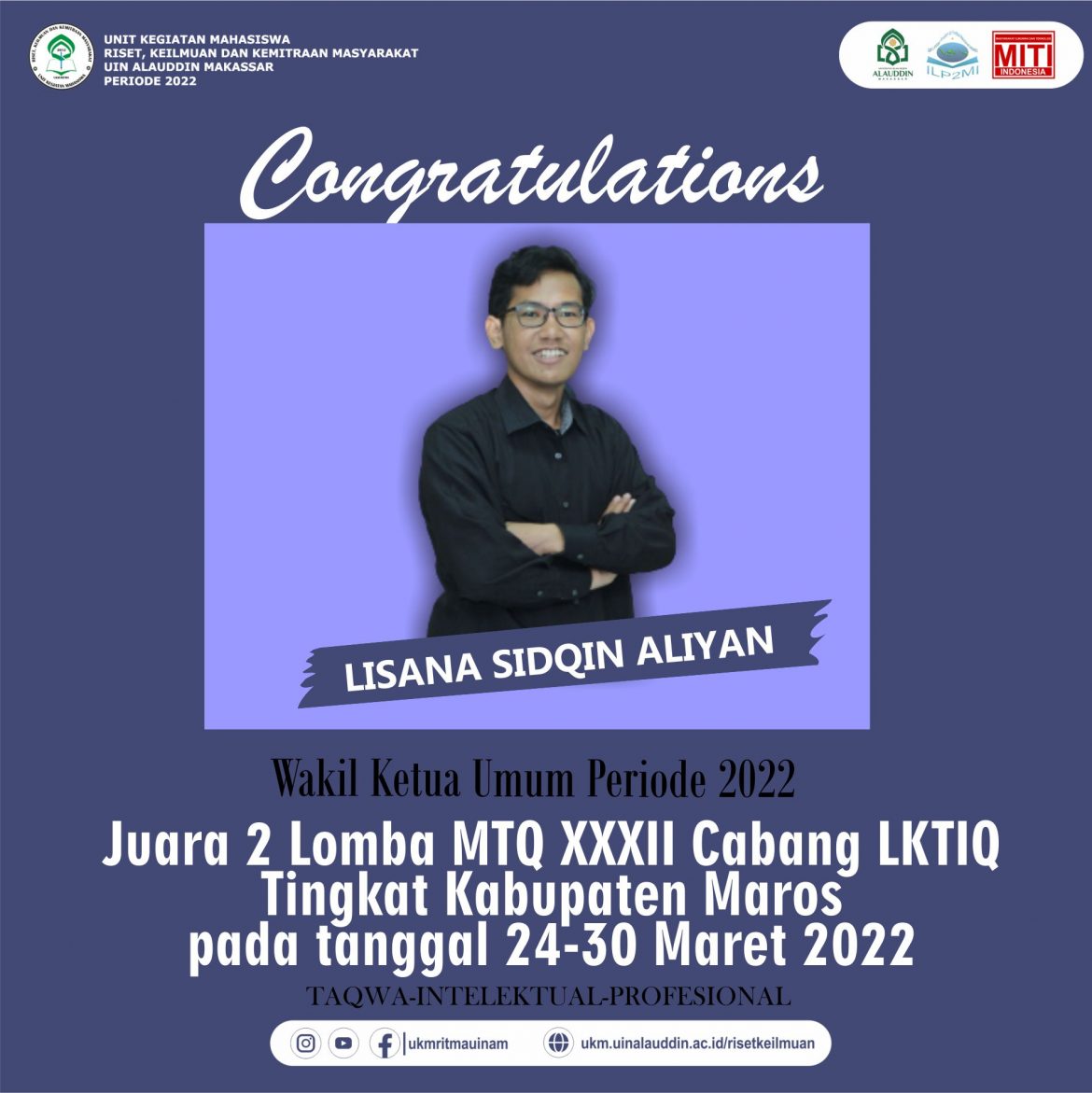 Lisana Meraih Juara 2 LKTIQ Kabupaten Maros